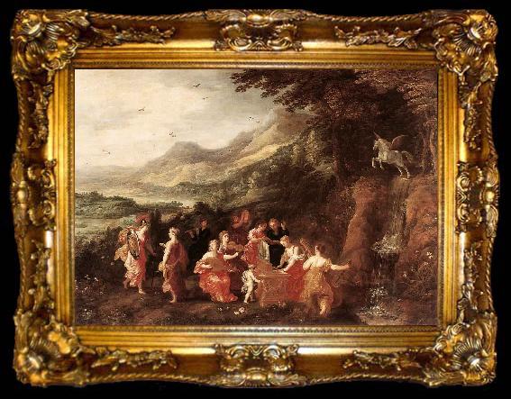 framed  Joos de Momper Helicon or Minervas Visit to the Muses, ta009-2